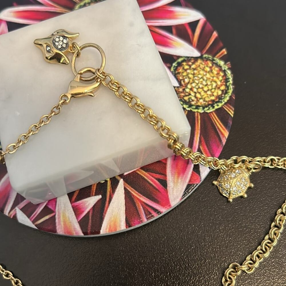 Stella & Dot Vintage Wonderland Necklace #187 Charms gold tone - Picture 4 of 7